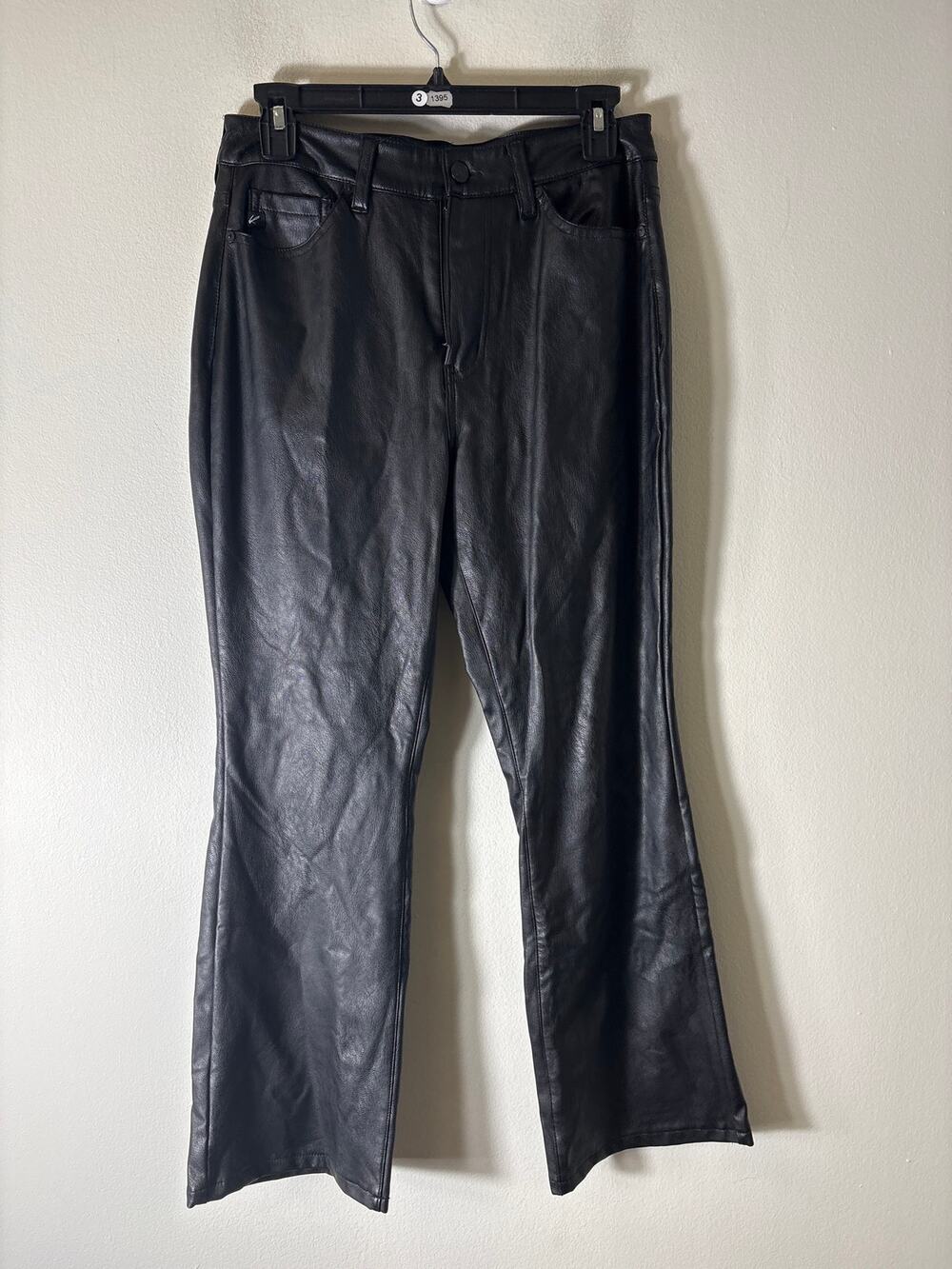 Kancan Black Faux Leather JEans Sz 28